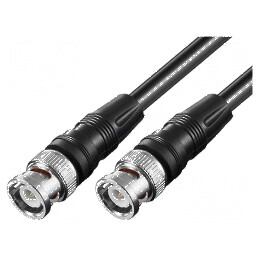 Cablu BNC tată 5m dublu ecranat PVC negru | Electronic-mag.ro | Componente Electronice