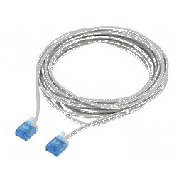Cablu patch U/UTP 6a 5m LSZH gri 32AWG placare aurit | Electronic-mag.ro | Componente Electronice