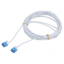Cabluri Patch U/UTP 6a 5m Alb LSZH 32AWG Aurit | Electronic-mag.ro | Componente Electronice