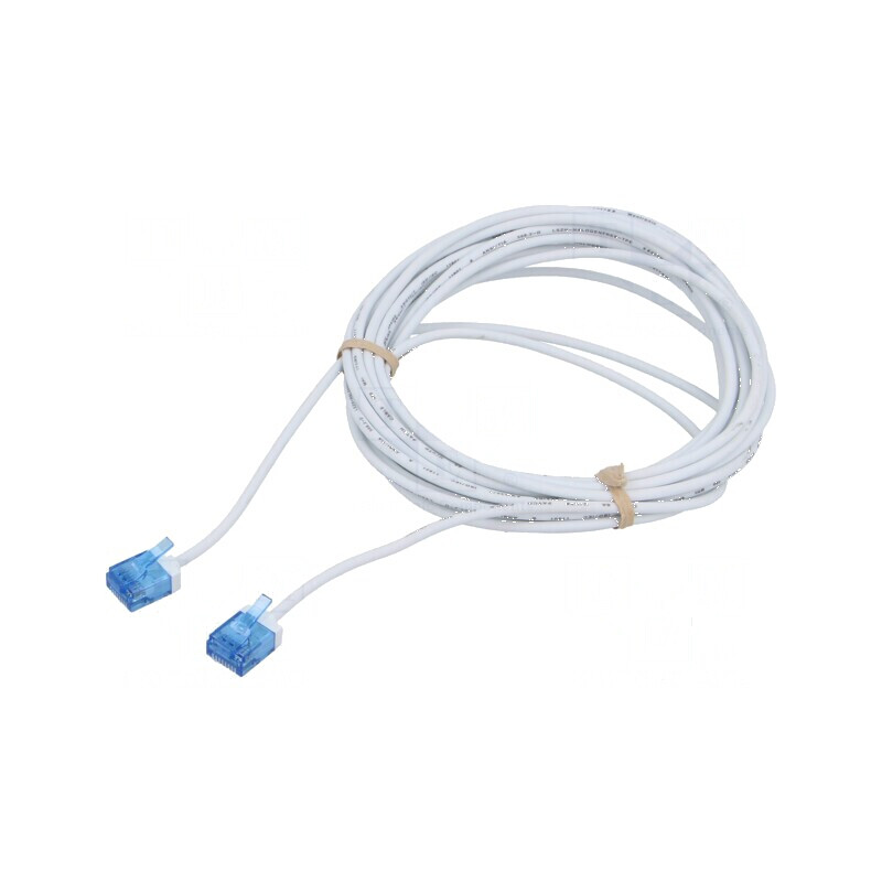 Cabluri Patch U/UTP 6a 5m Alb LSZH 32AWG Aurit | Electronic-mag.ro | Componente Electronice