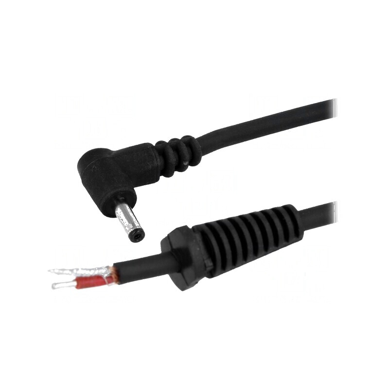 Cablu DC 1,3/3,5 mufă în unghi negru 1,5m 2x1mm² | Electronic-mag.ro | Componente Electronice Cablu DC 1,3/3,5 mufă în unghi negru 1,5m 2x1mm² | Electronic-mag.ro | Componente Electronice