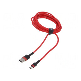 Cablu USB 2.0 A la C 0,5m roșu High Speed | Electronic-mag.ro | Componente Electronice