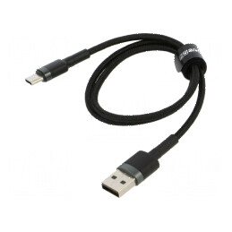 Cablu USB 2.0 High Speed A la C 0,5m negru | Electronic-mag.ro | Componente Electronice