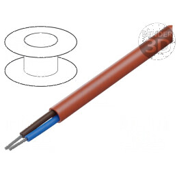 Cablu SiHF-J 2x2,5mm2 Cu litat silicon roșu 60-180°C | Electronic-mag.ro | Componente Electronice