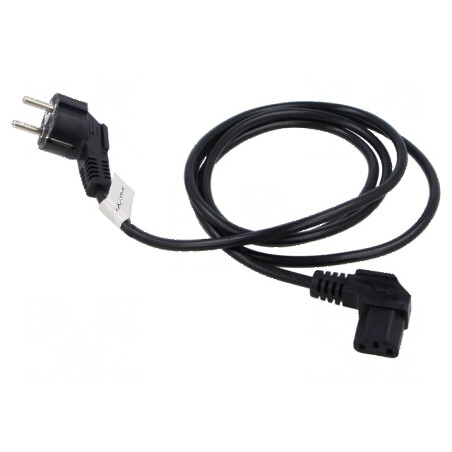Cablu CEE 7/7 ştecăr unghi 90° IEC C13 mamă PVC | Electronic-mag.ro | Componente Electronice