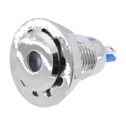 Lampă LED roşie plată 12VDC Ø12mm IP67 pentru lipire | Electronic-mag.ro | Componente Electronice