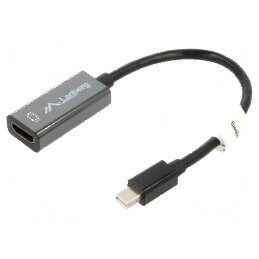 Adaptor DisplayPort 1.2 la HDMI 1.3b, 0.2m, Negru, Carcasa ABS | Electronic-mag.ro | Componente Electronice