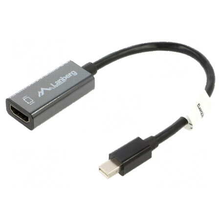 Adaptor DisplayPort 1.2 la HDMI 1.3b, 0.2m, Negru, Carcasa ABS | Electronic-mag.ro | Componente Electronice