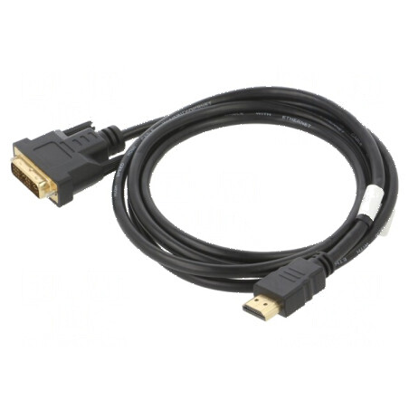 Cablu DVI-D la HDMI 1,8m negru | Electronic-mag.ro | Componente Electronice