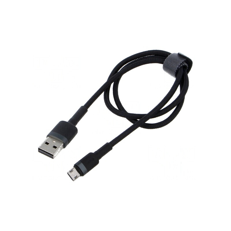 Cablu USB 2.0 0,5m negru textil, High Speed, 2,4A | Electronic-mag.ro | Componente Electronice Cablu USB 2.0 0,5m negru textil, High Speed, 2,4A | Electronic-mag.ro | Componente Electronice