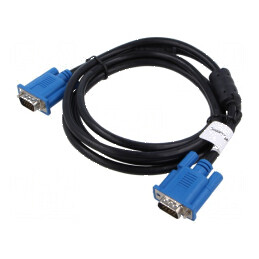 Cablu D-Sub 15pin HD 1,8m negru 30AWG | Electronic-mag.ro | Componente Electronice