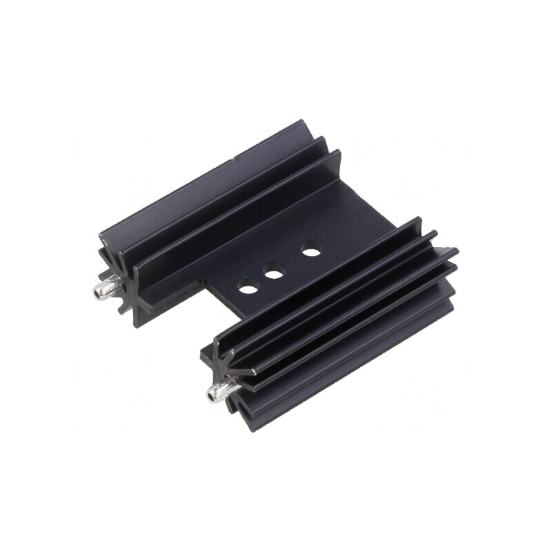 Radiator extrudat cu aripioare negre L: 38,1mm W: 35mm 11°C/W | Electronic-mag.ro | Componente Electronice