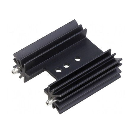 Radiator extrudat cu aripioare negre L: 38,1mm W: 35mm 11°C/W | Electronic-mag.ro | Componente Electronice