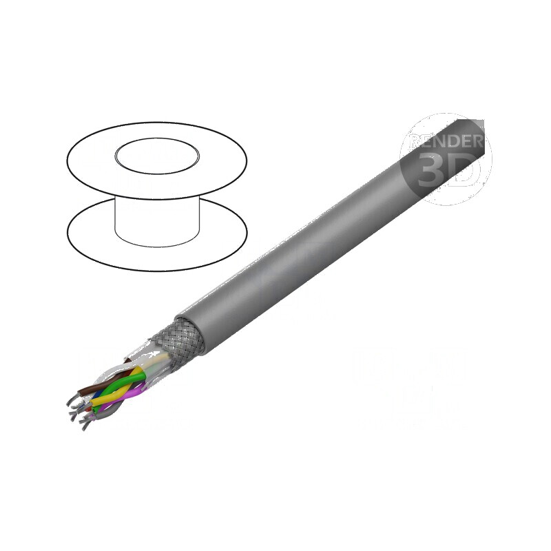 Cablu ecranat LiYCY-TP 4x2x26AWG cu tresă de cupru cositorit | Electronic-mag.ro | Componente Electronice
