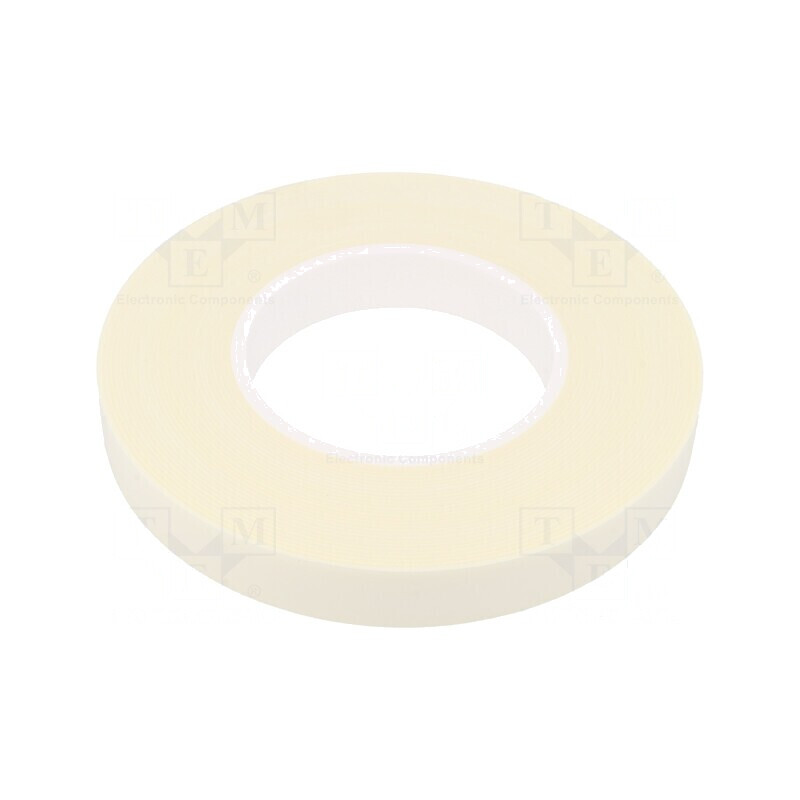 Bandă de fixare dublu adezivă albă 19mm x 11m x 1mm | Electronic-mag.ro | Componente Electronice
