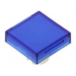 Lentilă albastră transparentă 22mm pentru buton din plastic | Electronic-mag.ro | Componente Electronice