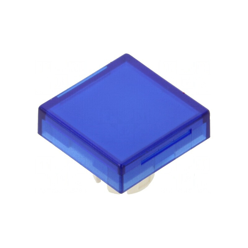 Lentilă albastră transparentă 22mm pentru buton din plastic | Electronic-mag.ro | Componente Electronice