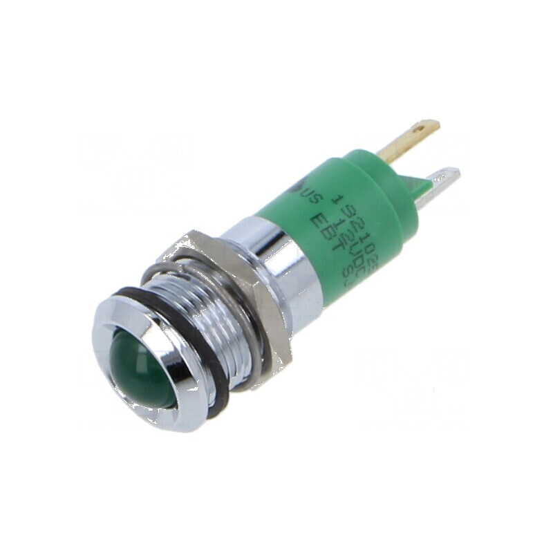 Lampă LED convexă verde 12VDC Ø14mm metal/plastic | Electronic-mag.ro | Componente Electronice Lampă LED convexă verde 12VDC Ø14mm metal/plastic | Electronic-mag.ro | Componente Electronice