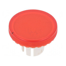 Lentilă roșie transparentă 22mm pentru buton din plastic | Electronic-mag.ro | Componente Electronice