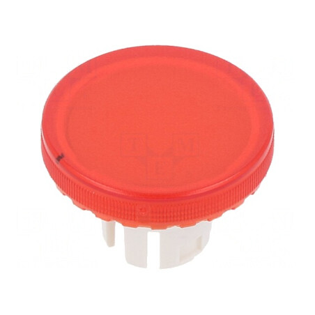 Lentilă roșie transparentă 22mm pentru buton din plastic | Electronic-mag.ro | Componente Electronice
