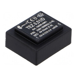 Transformator încapsulat 0,5VA 230VAC 6V PCB IP00 TEZ 28mm | Electronic-mag.ro | Componente Electronice