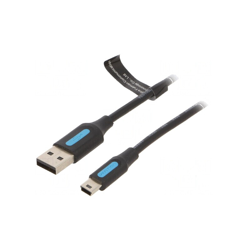 Cablu USB 2.0 A la B mini, 3m, negru, nichelat | Electronic-mag.ro | Componente Electronice Cablu USB 2.0 A la B mini, 3m, negru, nichelat | Electronic-mag.ro | Componente Electronice