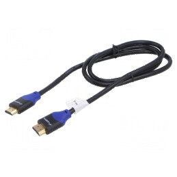 Cablu HDMI 2.0, 1m, PVC, negru, 30AWG | Electronic-mag.ro | Componente Electronice