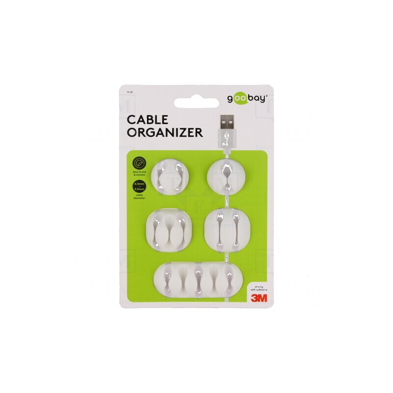 Set clipsuri tip P albe pentru prinderea cablurilor | Electronic-mag.ro | Componente Electronice