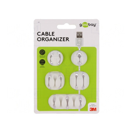 Set clipsuri tip P albe pentru prinderea cablurilor | Electronic-mag.ro | Componente Electronice