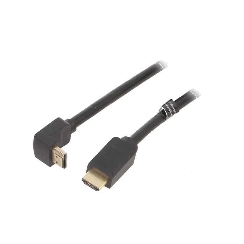 Cablu HDMI 2.0 2m 270° PVC Negru 30AWG | Electronic-mag.ro | Componente Electronice