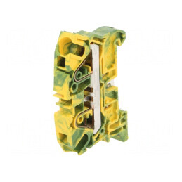 Term. îmbinare şine 0,5-6mm² 1 pistă 2 borne galben-verde | Electronic-mag.ro | Componente Electronice