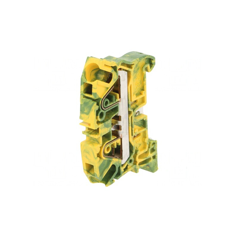 Term. îmbinare şine 0,5-6mm² 1 pistă 2 borne galben-verde | Electronic-mag.ro | Componente Electronice