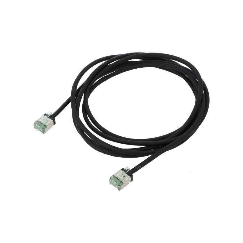 Cablu patch U/FTP Cat 8.1 2m LSZH negru 32AWG | Electronic-mag.ro | Componente Electronice
