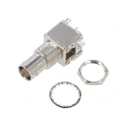 Conector BNC soclu mamă drept 50Ω THT pentru montare pe panou | Electronic-mag.ro | Componente Electronice