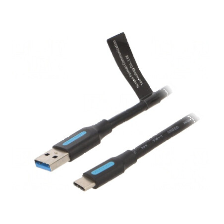 Cablu USB 3.0 A la C 1m negru PVC | Electronic-mag.ro | Componente Electronice