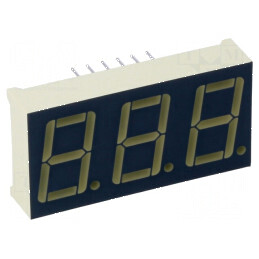 Afișaj LED 7 segmente 14,2mm roșu cu număr de caracter 3 | Electronic-mag.ro | Componente Electronice