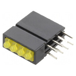 LED galben 1,8mm 4 diode 20mA 70° 5-17mcd | Electronic-mag.ro | Componente Electronice