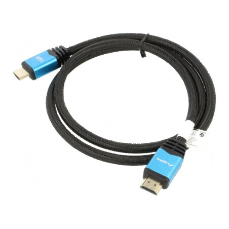 Cablu HDMI 2.0 textil 1m negru | Electronic-mag.ro | Componente Electronice