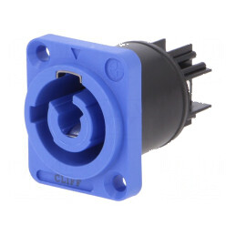 Conector circular mamă CLIFFCON-P 20A 250VAC albastru IP65 | Electronic-mag.ro | Componente Electronice