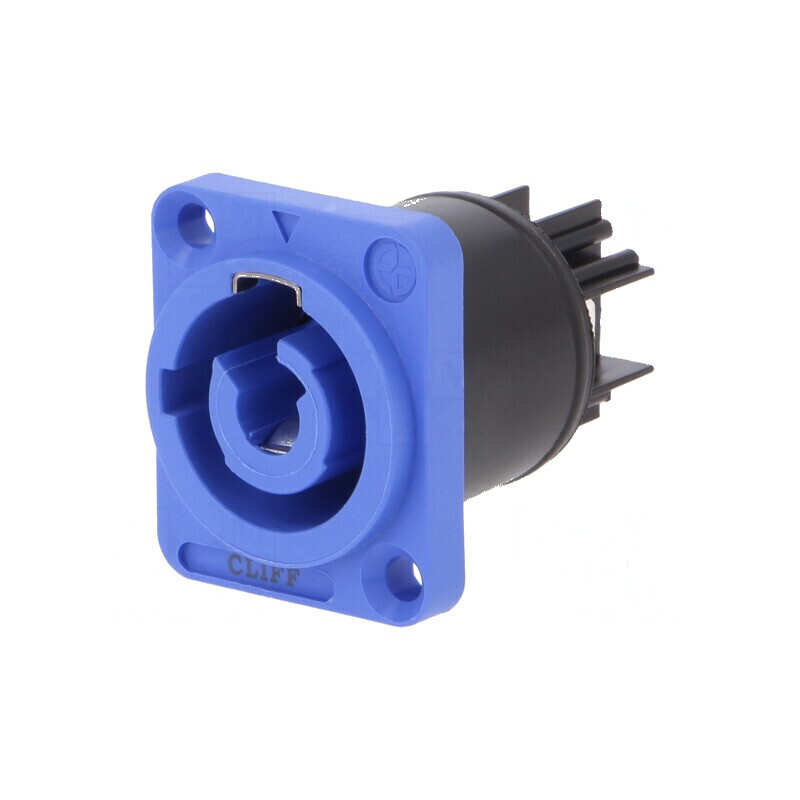 Conector circular mamă CLIFFCON-P 20A 250VAC albastru IP65 | Electronic-mag.ro | Componente Electronice