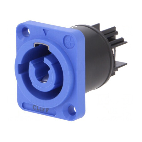 Conector circular mamă CLIFFCON-P 20A 250VAC albastru IP65 | Electronic-mag.ro | Componente Electronice