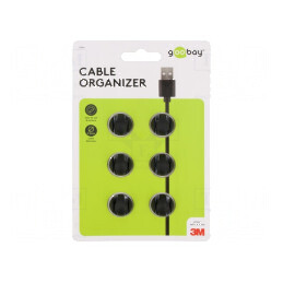 Set prindere autoadezivă neagră 6 buc 5,3mm | Electronic-mag.ro | Componente Electronice