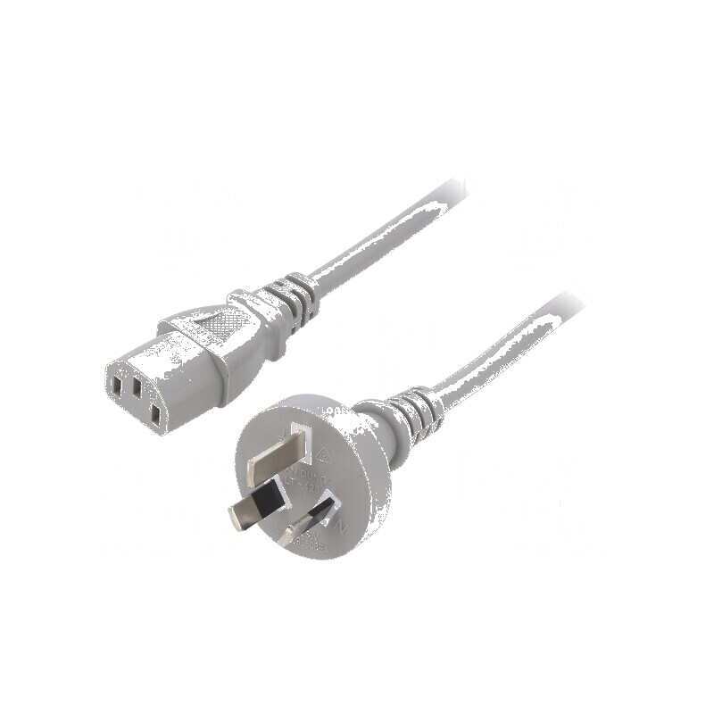 Cablu 3x1mm2 AS/NZS 3112 IEC C13 mamă PVC 1m gri | Electronic-mag.ro | Componente Electronice Cablu 3x1mm2 AS/NZS 3112 IEC C13 mamă PVC 1m gri | Electronic-mag.ro | Componente Electronice