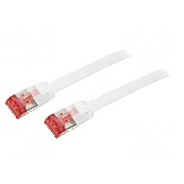 Patch cord U/FTP 6 litat CCS PVC alb 2m 32AWG aurit | Electronic-mag.ro | Componente Electronice