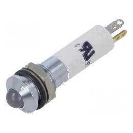 Lampă LED convexă roşie/verde 24VDC Ø8mm | Electronic-mag.ro | Componente Electronice
