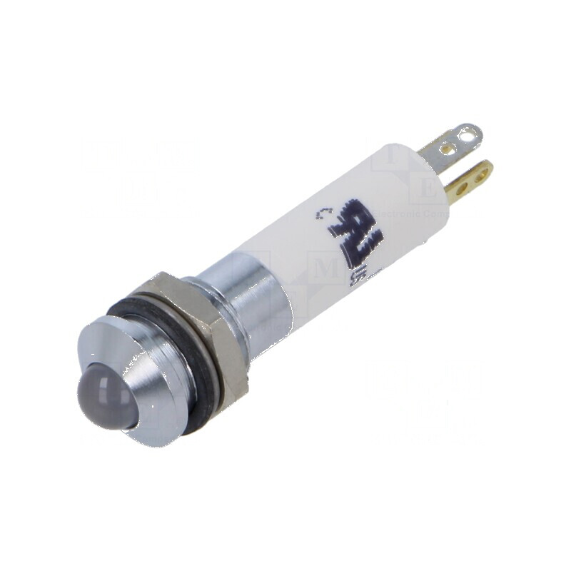 Lampă LED convexă roşie/verde 24VDC Ø8mm | Electronic-mag.ro | Componente Electronice