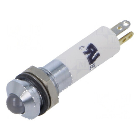 Lampă LED convexă roşie/verde 24VDC Ø8mm | Electronic-mag.ro | Componente Electronice