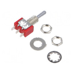 Comutator basculant Poz 3 SP3T ON-OFF-ON 2A/250VAC 5A/28VDC | Electronic-mag.ro | Componente Electronice