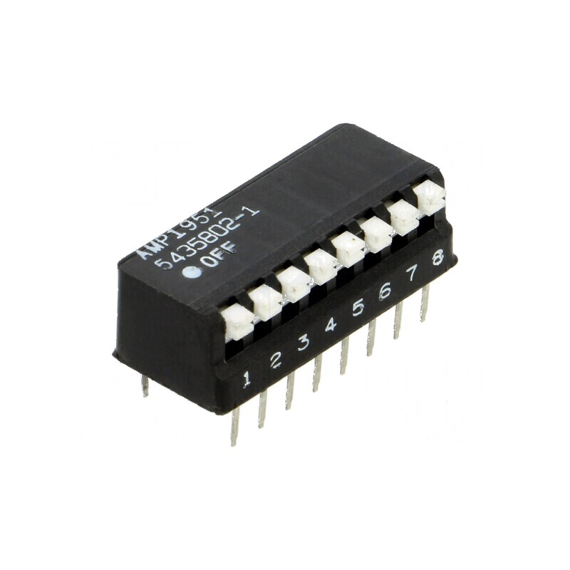 Comutator DIP-SWITCH 8 Secțiuni OFF-ON 2 -55÷105°C | Electronic-mag.ro | Componente Electronice