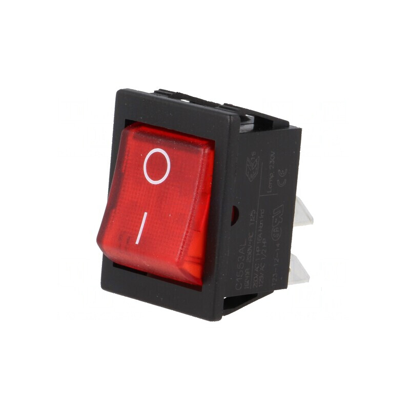 Rocker DPST 2 ON-OFF 16A/250VAC 20A/28VDC Roșu 1550 | Electronic-mag.ro | Componente Electronice Rocker DPST 2 ON-OFF 16A/250VAC 20A/28VDC Roșu 1550 | Electronic-mag.ro | Componente Electronice